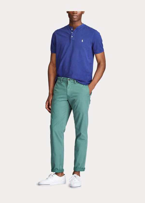 Henley Polo Ralph Lauren Featherweight Mesh Homem 51876-QKUZ